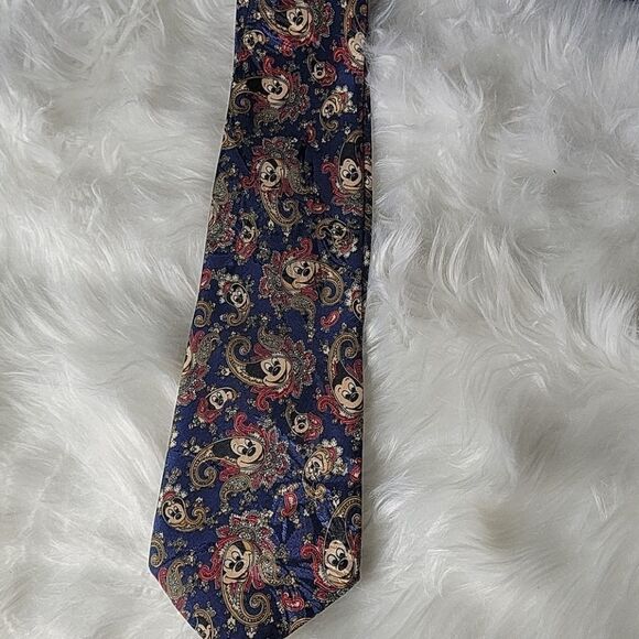 MICKEY MOUSE Paisley‎ Handmade Silk Tie - Picture 1 of 7
